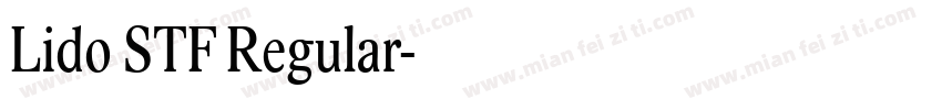 Lido STF Regular字体转换